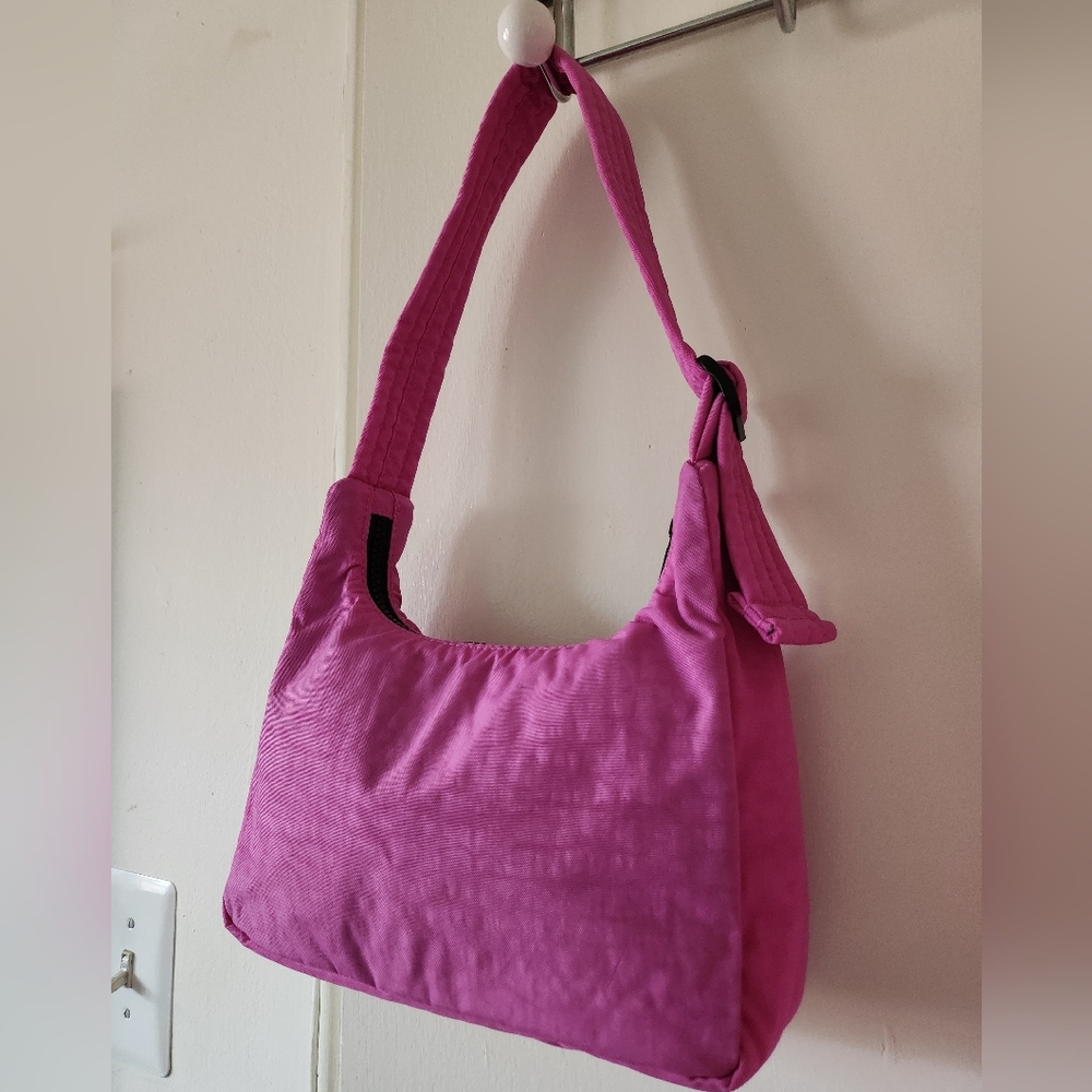 BAGGU Pink Mini Nylon Shoulder Bag